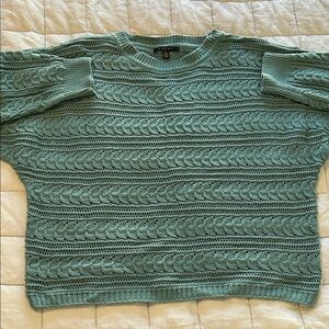 Cyrus Teal Knit Pullover